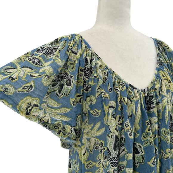 Free People Womens Small Dress Kauai Getaway Mini Floral Ocean Combo Tunic - Picture 2 of 8